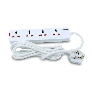 4 Way Extension Socket 13A - Extension Lead Strip With Led Indicators | Extra Long Cord with Over Current Protected | Ideal For All Electronic Devices | 2 Years Warranty