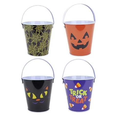 Halloween Trick Or Treat Candy Bucket Multicolour Pack of 4