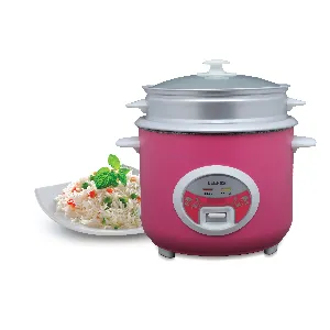 1.8L Rice Cooker/Steamer with Non-Stick Cooking Pot | 700W | Automatic Cooking, Steam Vent Lid & Simple One Touch Operation |Make Rice, Steam Healthy Food & Vegetables | 2 Years Warranty