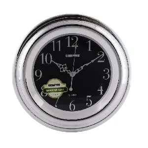 Wall Clock - Taiwan Movement Silent Non-Ticking, Round Decorative Aluminous Dial Clock for Living Room, Bedroom, Kitchen (Battery Not Included) Chrome Silver/Gold Dial | 2 Years Warranty