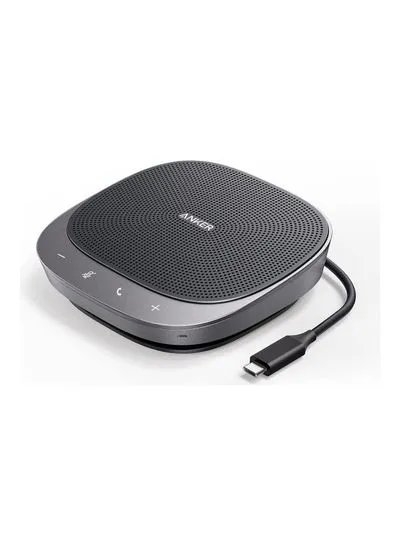 PowerConf S360 USB Speakerphone Conference Microphone With Smart Voice Enhancement, 4-Port USB Hub With HDMI Port Black
