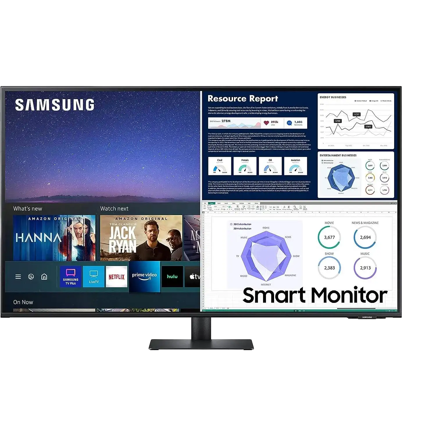 Samsung LS43AM700 43 M7 Smart Monitor 4K UHD USB-C