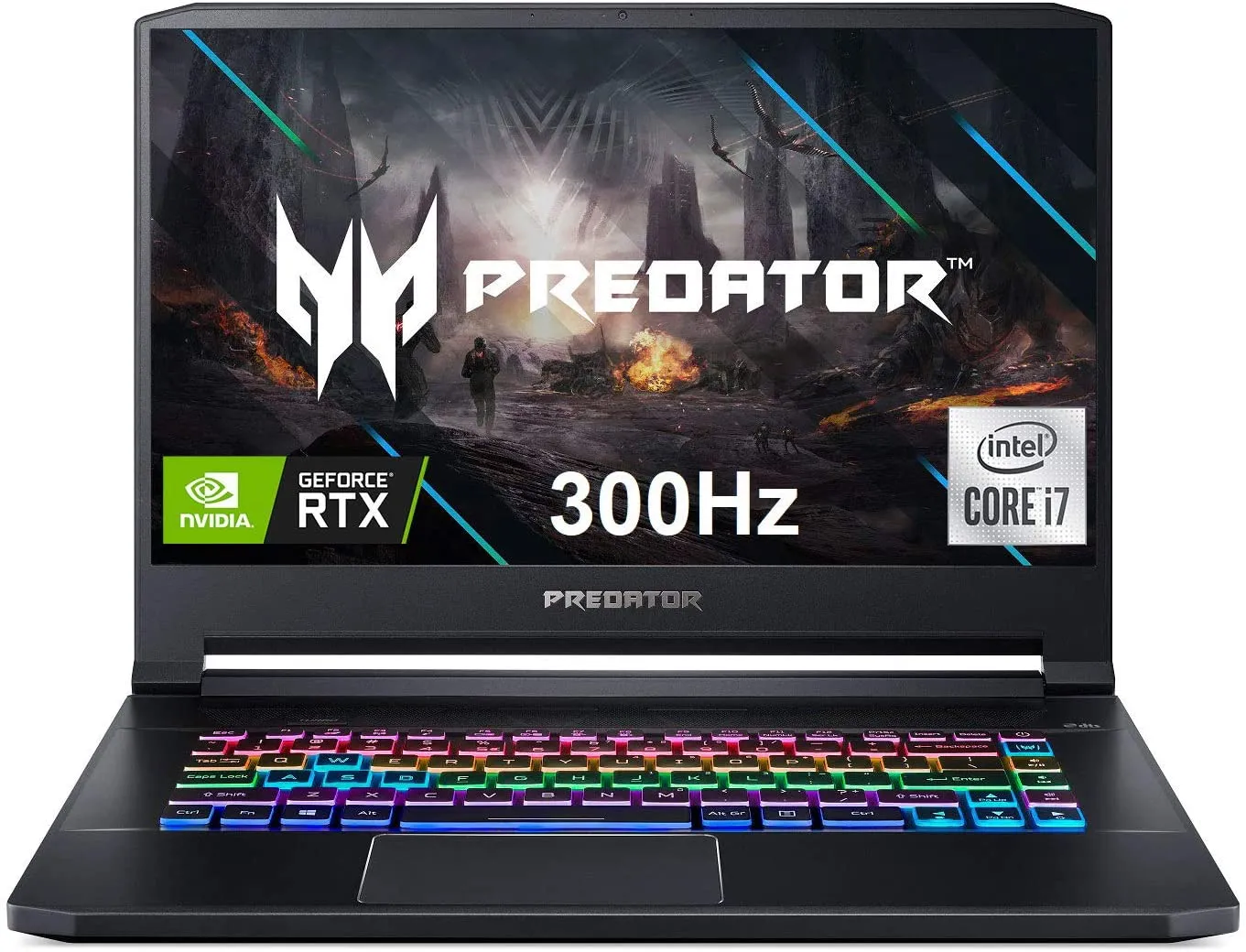 Acer Predator Triton 500 PT515-52-73L3 Gaming Laptop, Intel Core i7-10750H, 16GB RAM 512GB SSD,  8GB NVIDIA GeForce RTX 2070 Super, 15.6" FHD, Windows 10. Black. English Keyboard