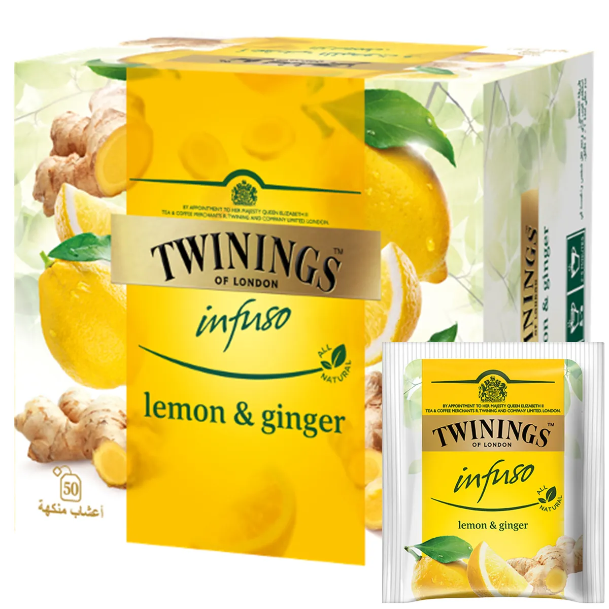 Twinings Infuso Lemon & Ginger 50 Tea Bags