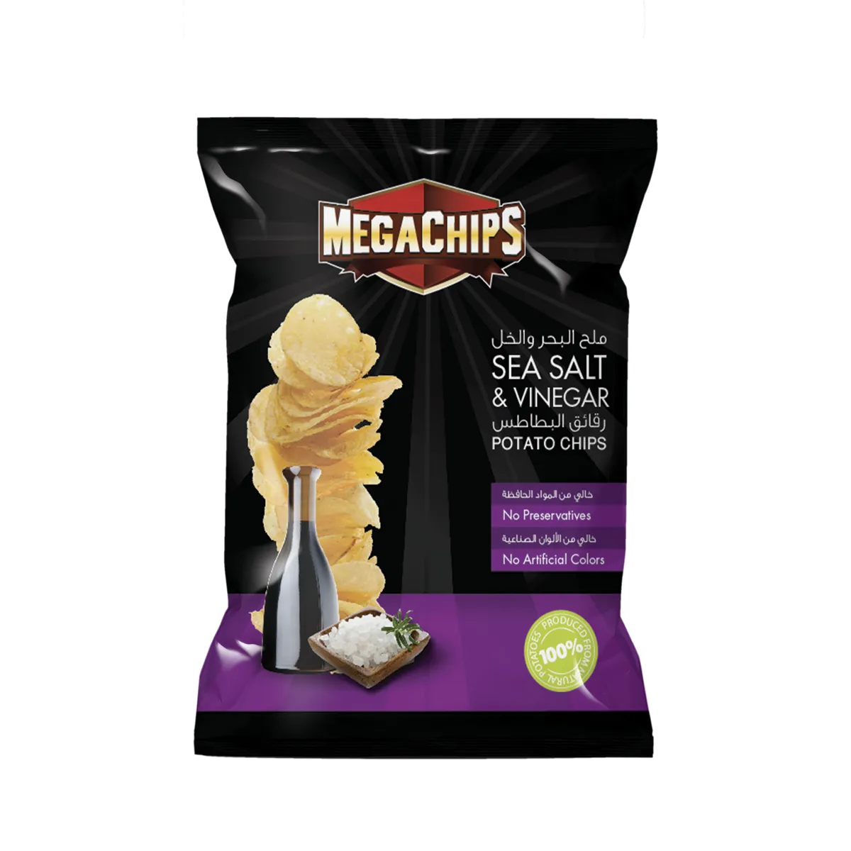 Mega Chips Sea salt & Vinegar 12 x 90 gms