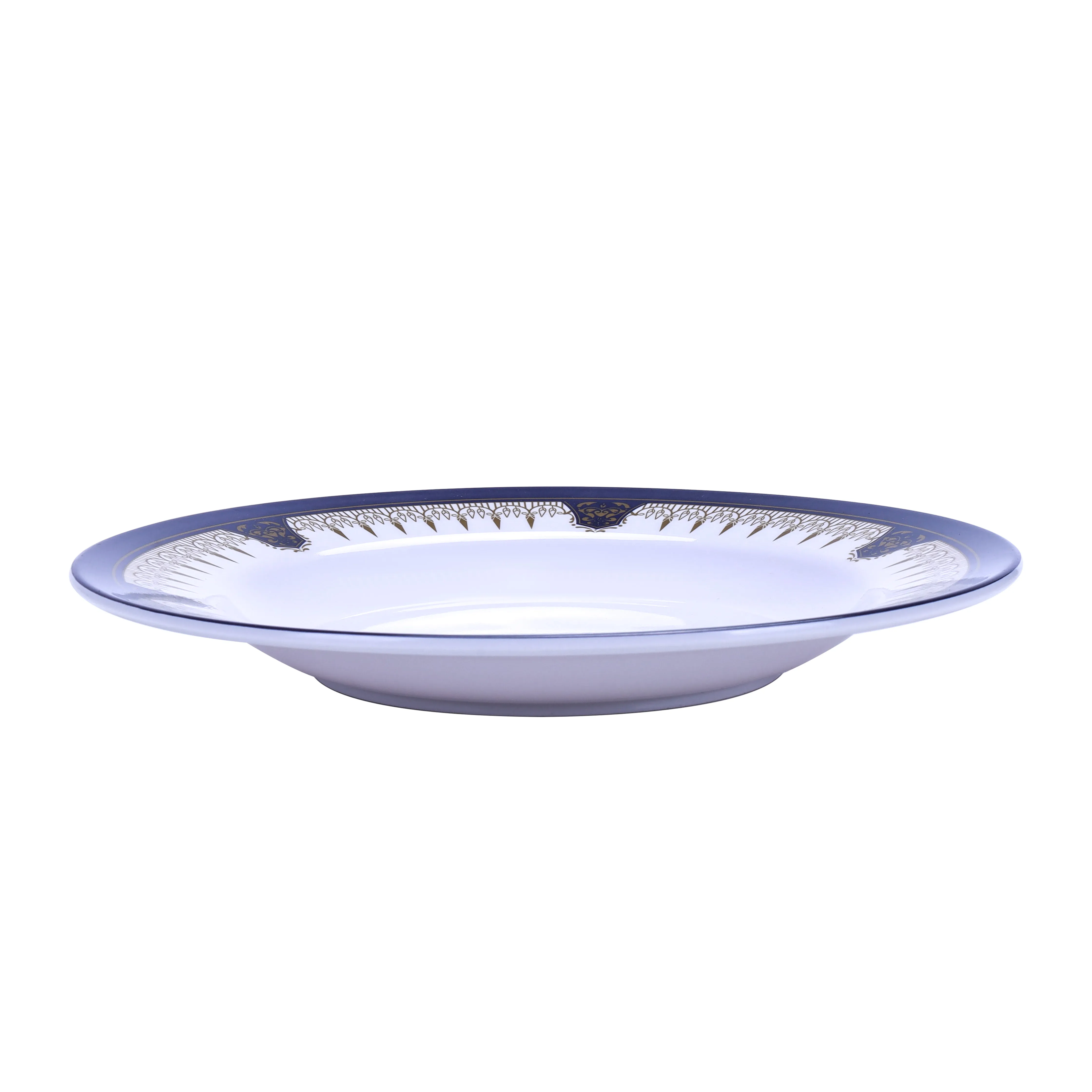 Royalford  10 Soup Plate - Soup Plates Pasta Plates plate with playful Classic decoration, dishwasher safe Ideal for Soup, Deserts, Ice Cream & More