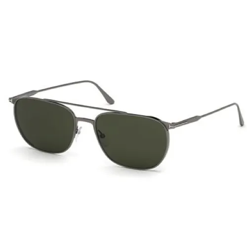 Tom Ford Sunglasses FT0692 12N 58X18X145 Shiny Dark Ruthenium / Green