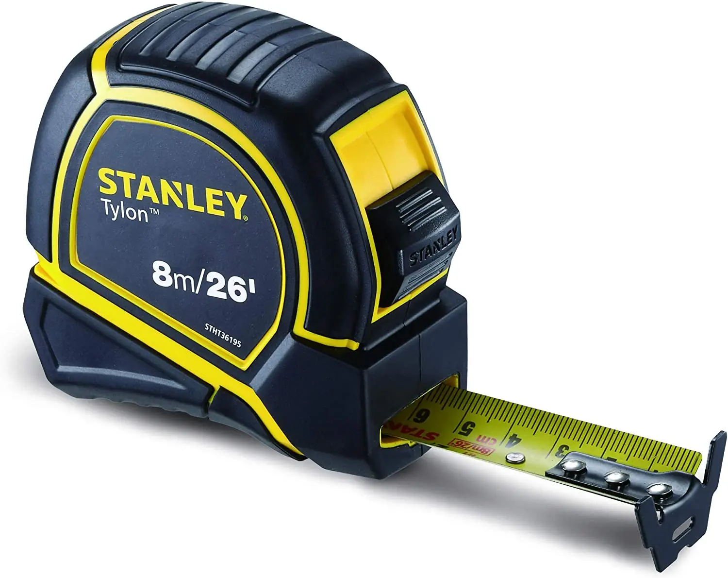Stanley Tylon Short Tape Measure 8m/26' x 25mm, Yellow/Black - STHT36195