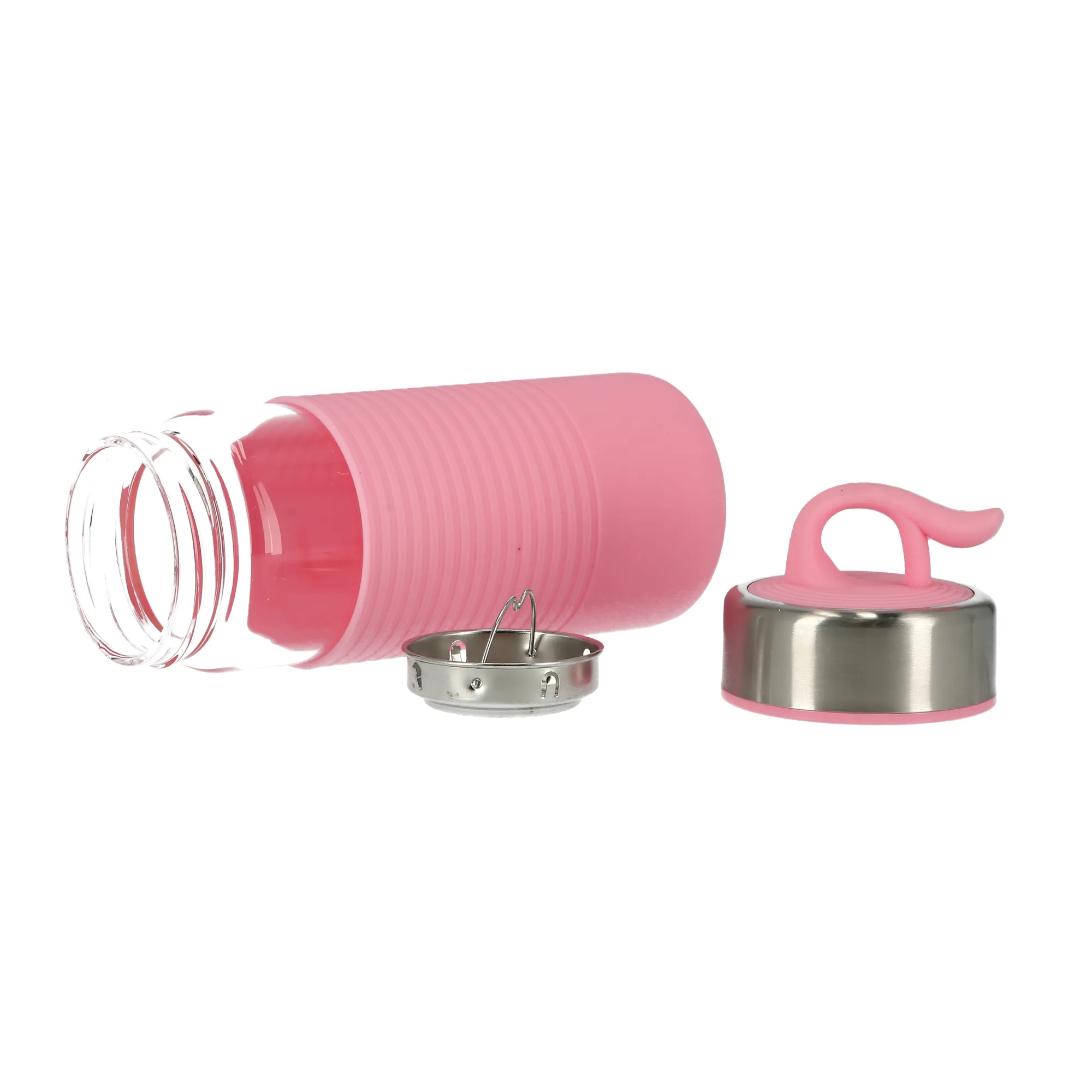 Royalford Silicon Sleeve Glass Bottle | 400ml | BPA & PVC Free |RF8307 | Dishwasher Safe | Durable & Spill Proof