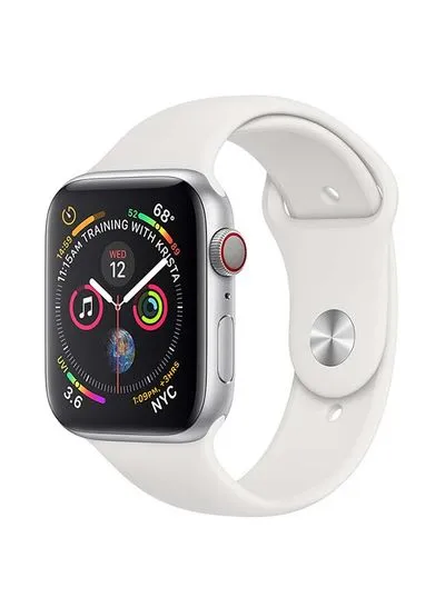 Apple Watch Series 4 GPS+Cellular Silver Aluminium Case With Sport Band 40mm White