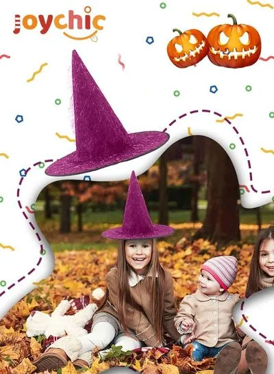 Wizard Costume Cosplay Witch Hat Party Wide Brim Pointed
