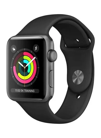 Apple Watch Series 3 GPS Space Gray Aluminum Case With Sport Band 38mm Black