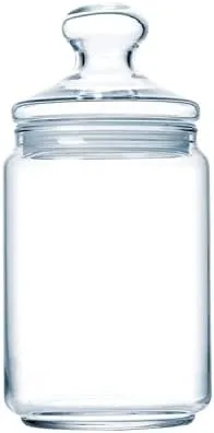 Luminarc Club Jar with Lid, 1 Litre Capacity, Clear