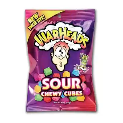 Warheads Sour Chewy Cubes Candy 5 Oz
