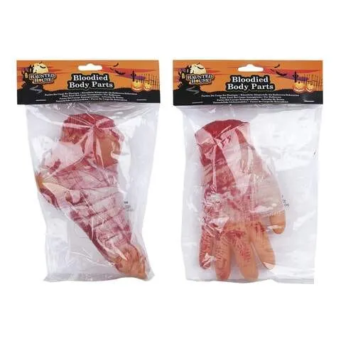 Haunted House Halloween Bloodied Body Parts Red Pack of 2