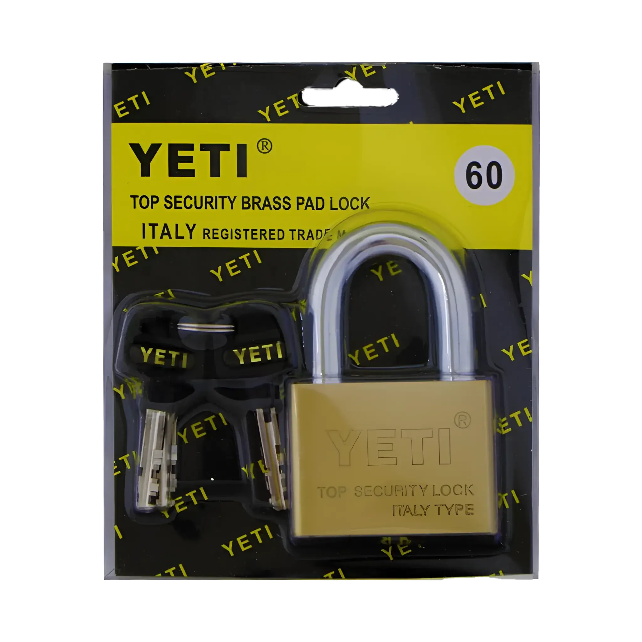 Yeti Top Security Brass Pad Lock - 60mm_SPSR 60-B