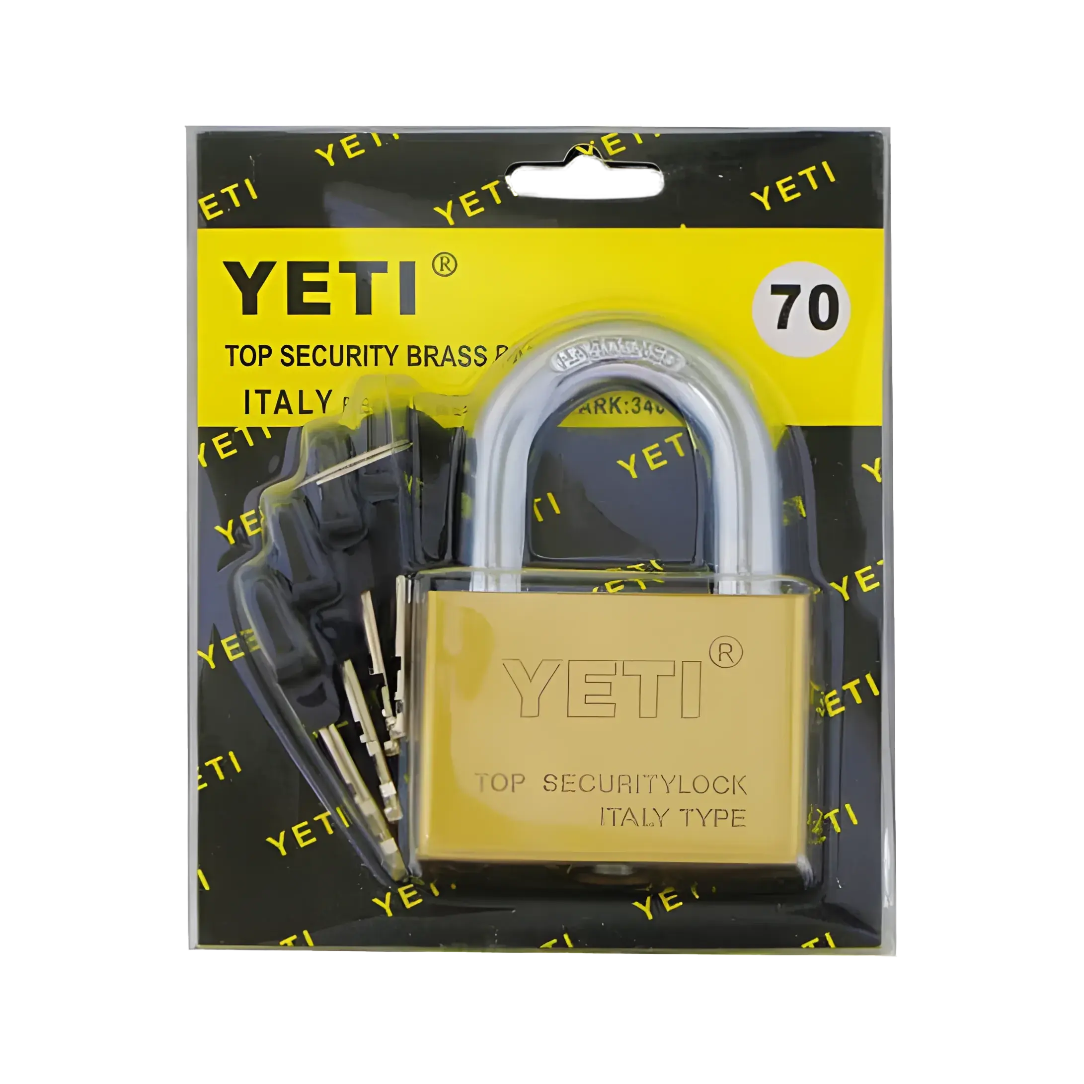 Yeti Top Security Brass Pad Lock - 70mm_SPSR 70-B