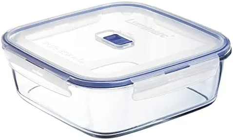 Luminarc 33584 Square Flat Rim Pure Box, Clear, 33584, Air tight container