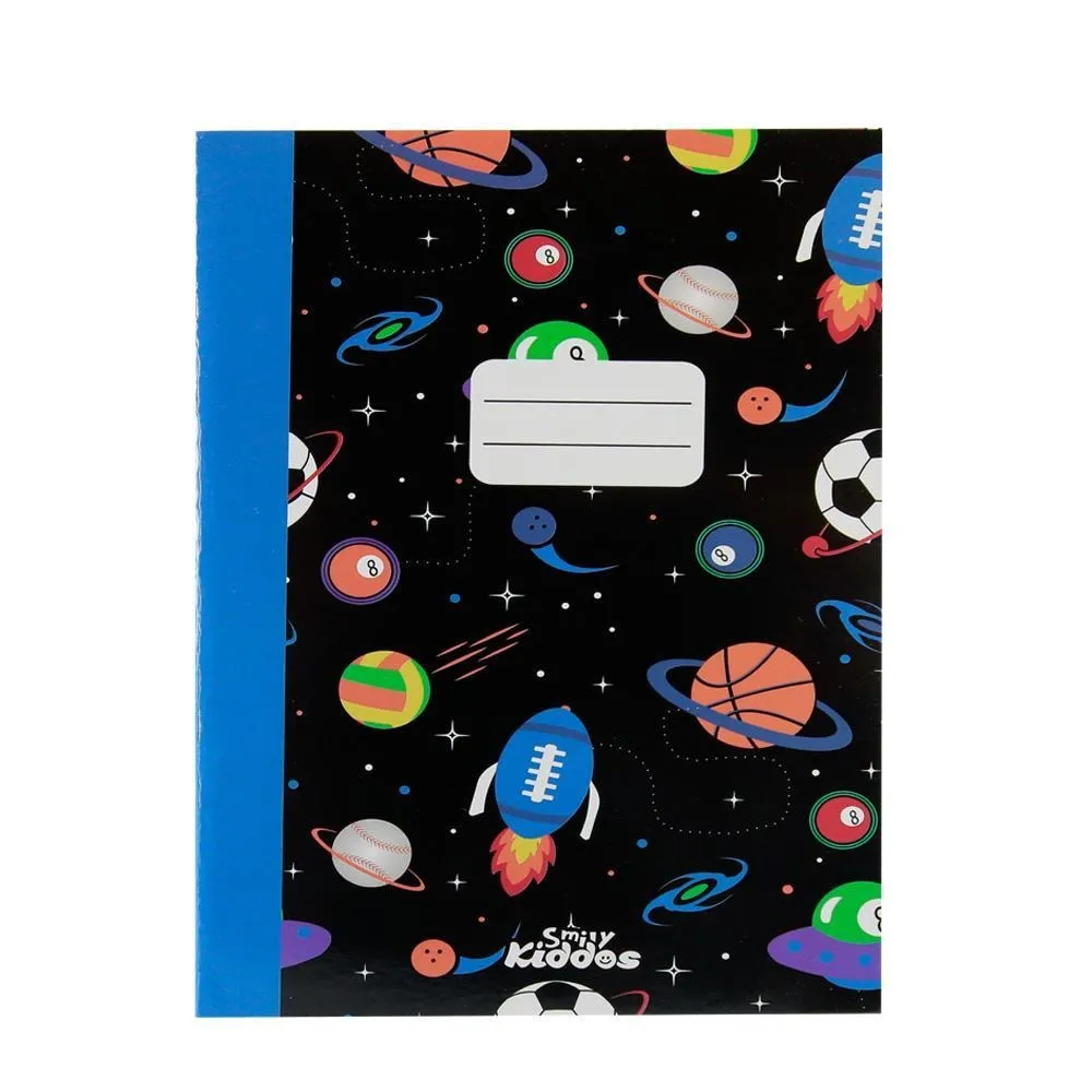 Smily A5 Lined Exercise Notebook_black