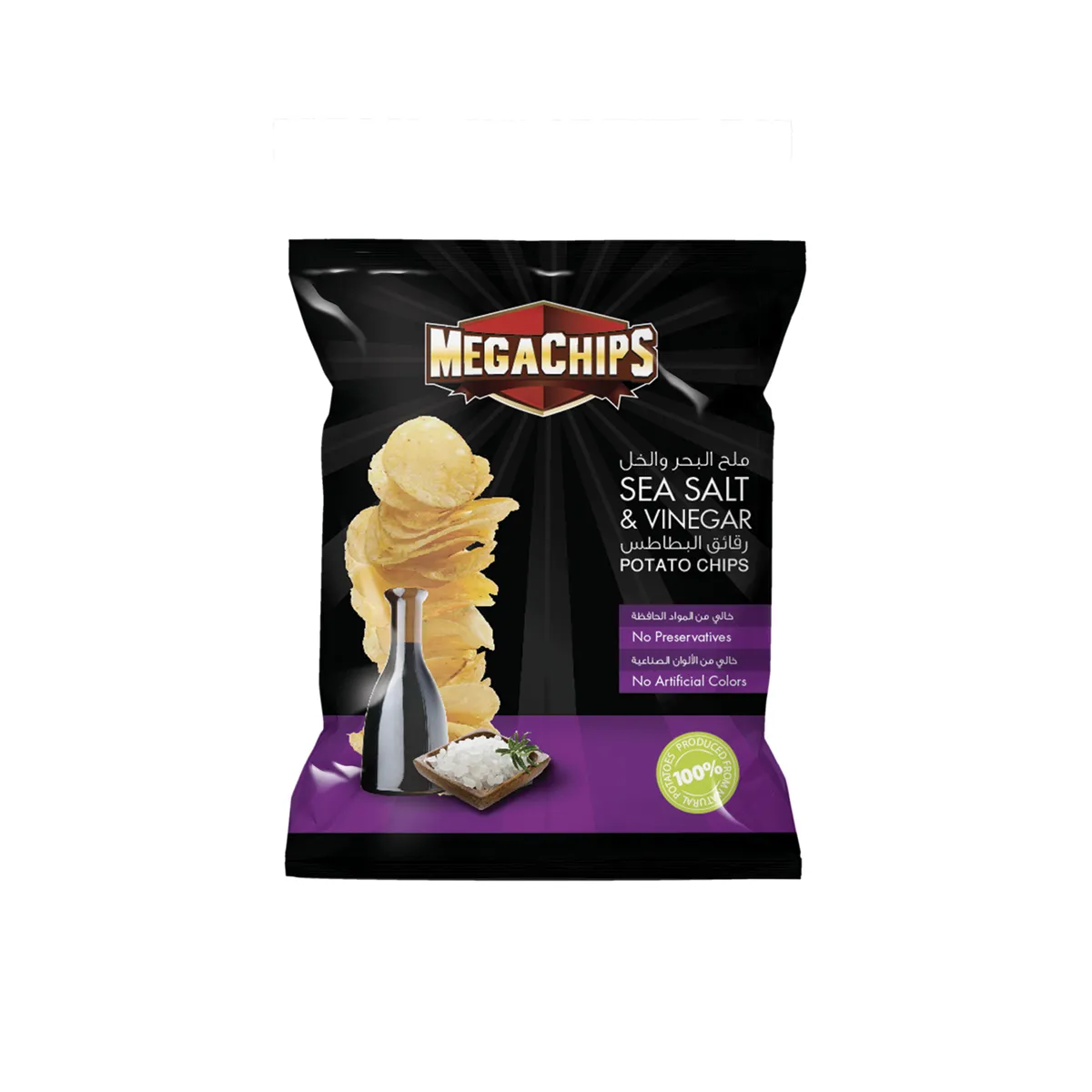 Mega Chips Sea salt & Vinegar 48 x 22 gms