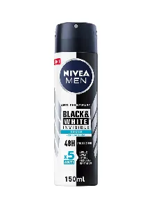 Men Black And White Invisible Fresh Antiperspirant For Men Spray 150ml