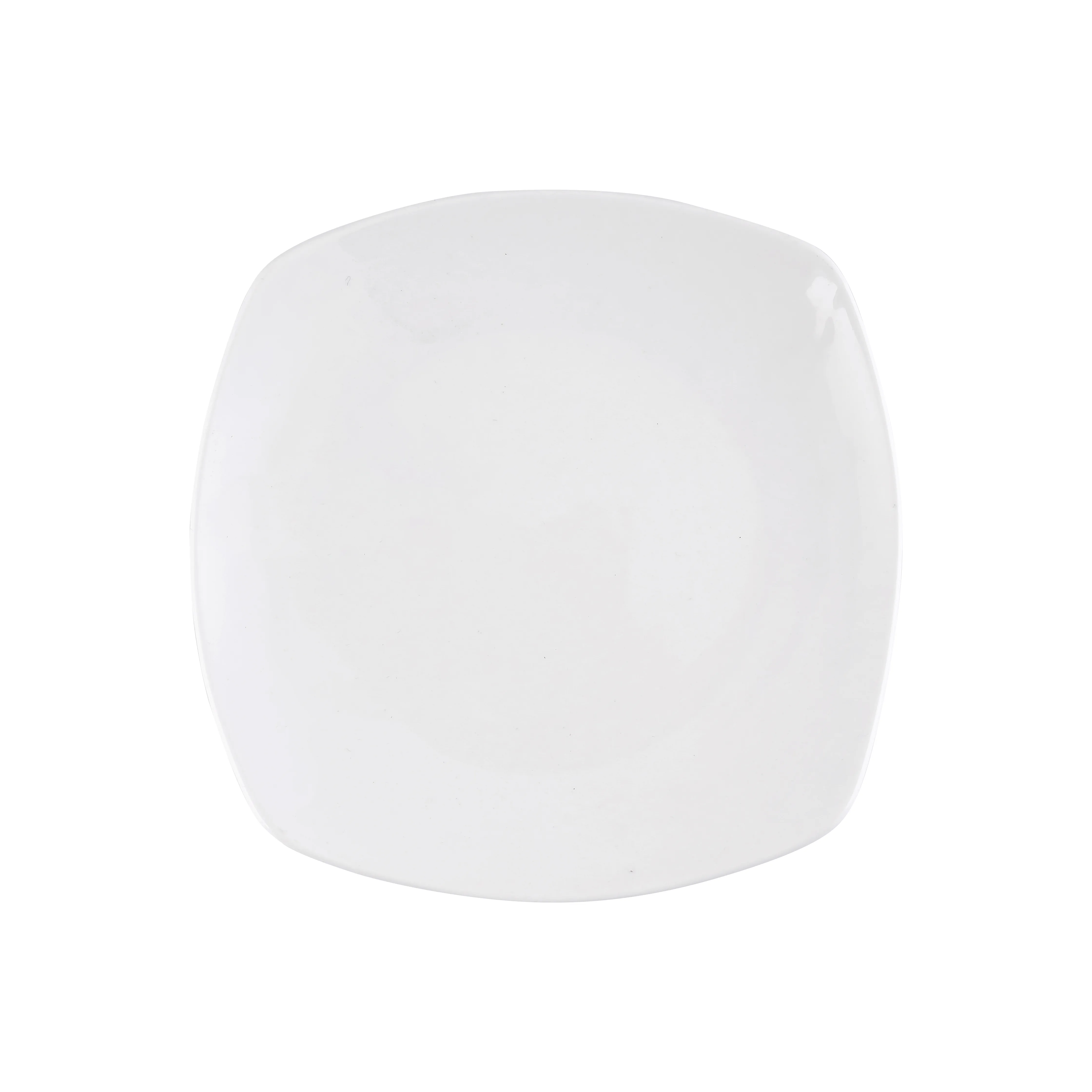 Royalford 7 Porcelain Ware Square Flat Plate Elegantly Curved Edges