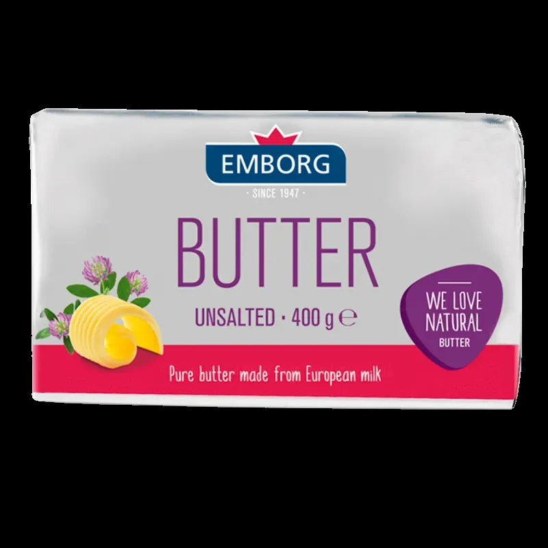 Emborg Butter Unsalted 82 Fat 400g