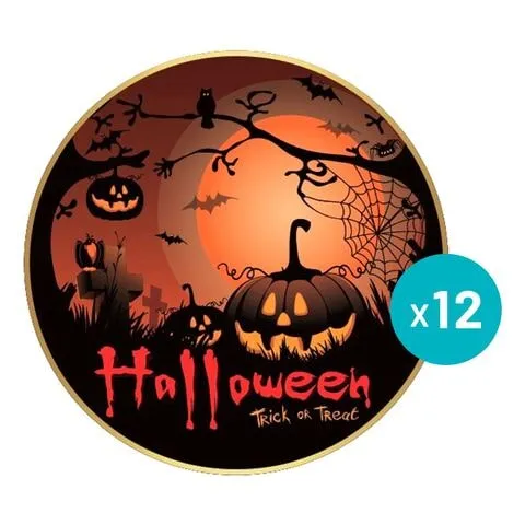Chamdol Halloween Plates Multicolour Pack of 12