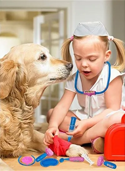Doctor Nurse Costume with Nurse Hat Oxygen Mask for Girls and Boys -Free size