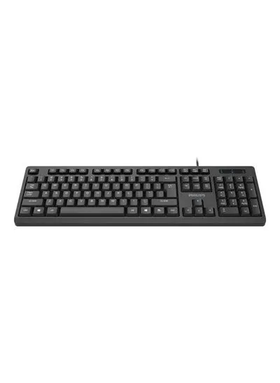 Philips Wired English Keyboard Black