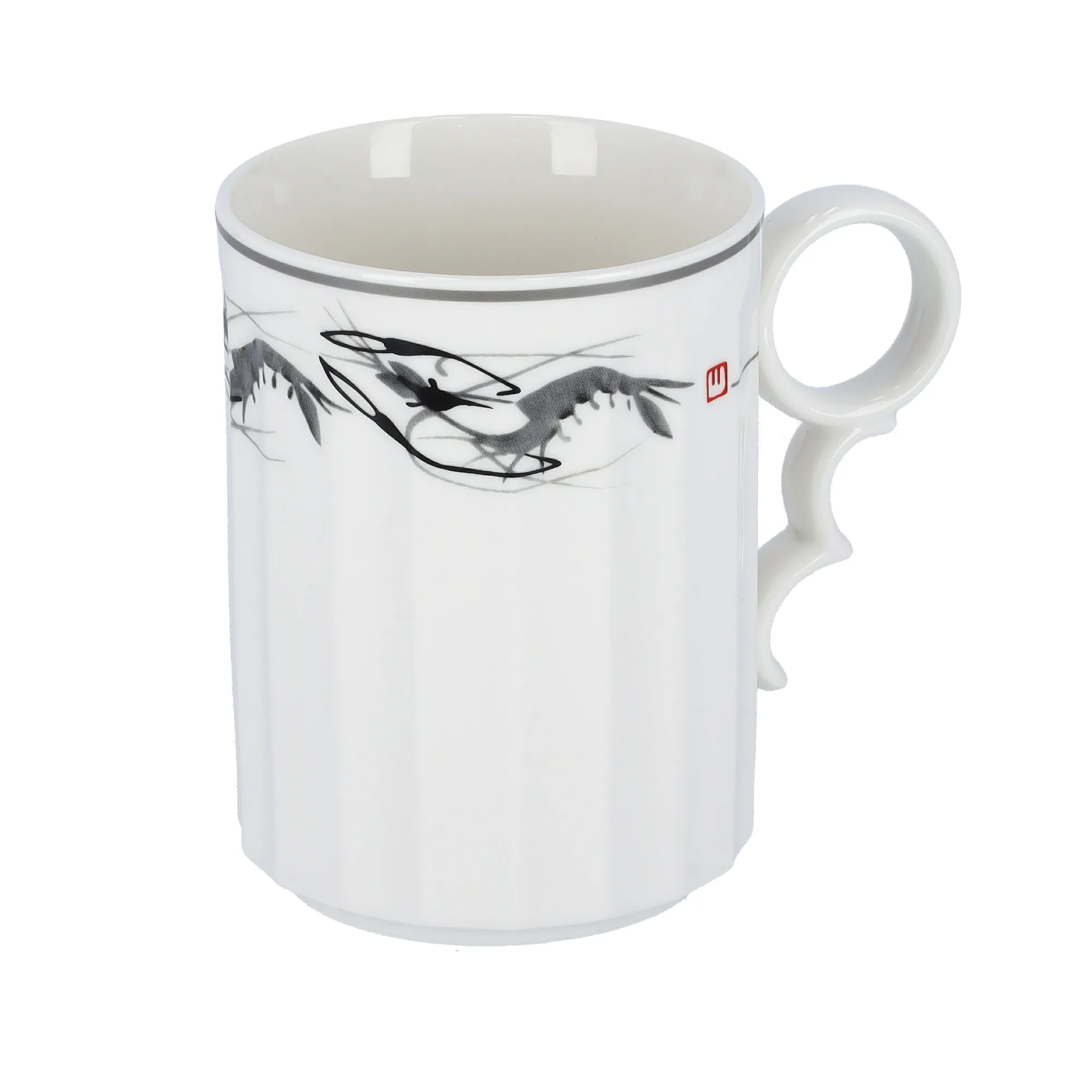 Royalford  RF6685 12Oz Bone Wave Coffee Mug - Large Coffee & Tea Mug, Traditional Extra Large Tea Mug, Thick Wall Small Portable Mug | Curved Loop Handle | Ideal for Hot & Cold Drinks