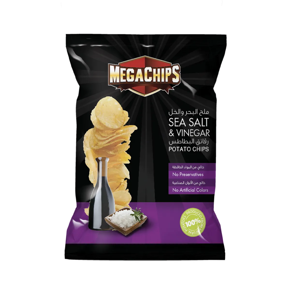 Mega Chips Sea salt & Vinegar 48 x 40 gms