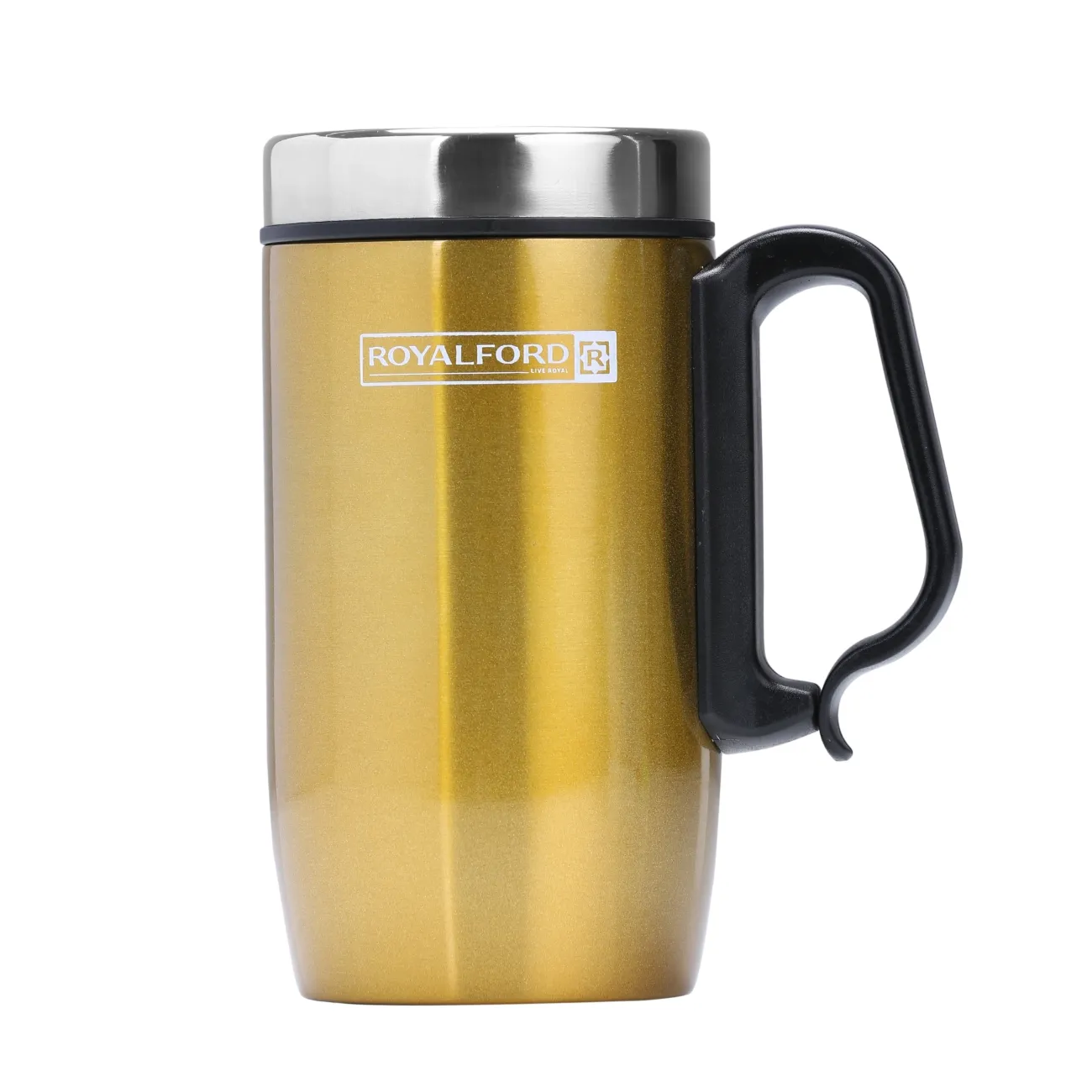 Royalford  RFU9038 280ml Coffee Mug - Double Wall, Stainless Steel, Hot & Cool, Vacuum Insulation, Leak-Resistant - Preserves Flavor and Freshness