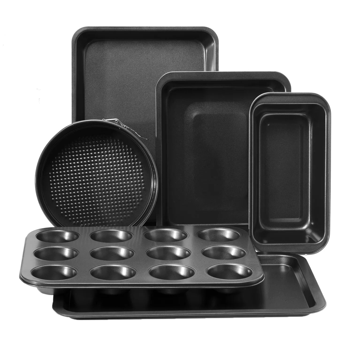 Royalford 6 PCS Bakeware Set Carbon Steel, Oven Safe, Premium Non-Stick Coating, 0.4MM Thick, PFOA, PTFE, and BFA Free