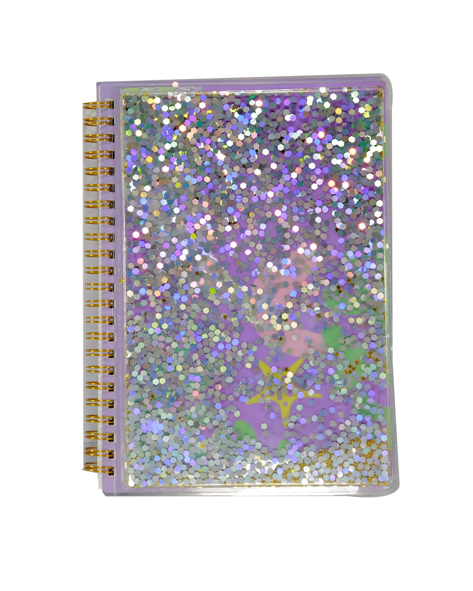 Twinkle Metallic Spiral Notebook_Purple