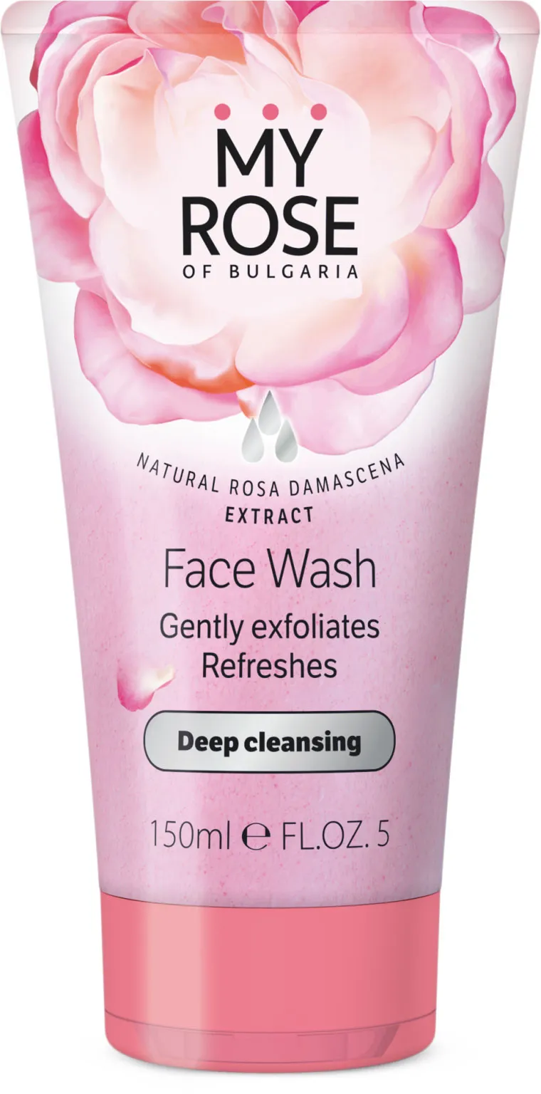 My Rose of Bulgaria Face Wash Gel _ Gently Exfoliates and Refreshes Skin Deep Cleaning _ 150ml