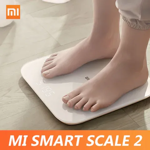 Xiaomi - Mi Smart Scale 2 BT 5 Body Balance Test Body Scale APP Monitor Hidden LED Display Digital Fitness Scale