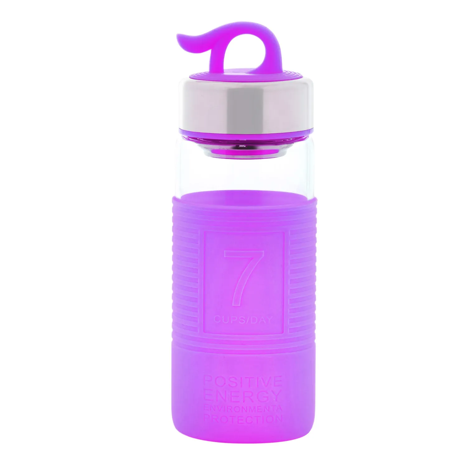 Royalford Silicon Sleeve Glass Bottle | 400ml | BPA & PVC Free |RF8307 | Dishwasher Safe | Durable & Spill Proof