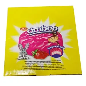 ANI Cimboo Strawberry Flavour Sandwich Biscuits, 24 x 35 gm - 01011975 (JBI027DEA)