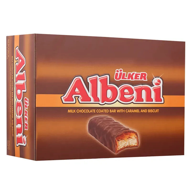 Ulker Albeni Milk Chocolate Coated Bar with Caramel and Biscuit, 40 g (Pack of 24) - 01020010 (JBIB6133A)