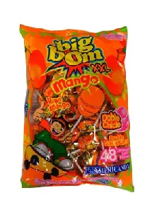 Americandy Big Bom XXL Mango Lollipops, 48 x 25 gm - 01040444 (JBI87A63F)