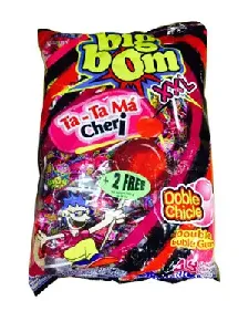 Americandy Big Bom XXL Ta-Ta-Ma Cheery Lollipops, 48 x 25 gm - 01040448 (JBIB32328)