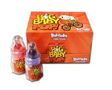 Bazooka Big Baby Strawberry and Blackcurrant Flavour Hard Candy, 32 g (Pack of 12) - 01040602 (JBI05CDAA)