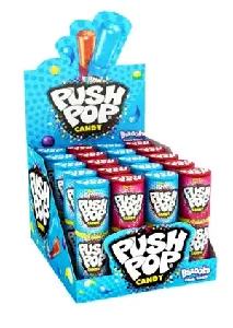 Bazooka Push Pop Raspberry & Cola Flavour Hard Candy, 15 g (Pack of 20) - 01040605 (JBI80EEF8)