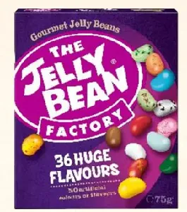 THE JELLY BEAN FACTORY Mix Gourmet Jelly Beans, 16 x 75 gm - 01130960 (JBIF741AA)