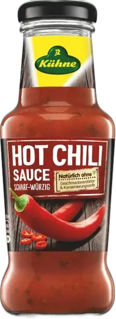 Kuhne Hot Chili Tomato Sauce, 250 ml - 02150003 (JBI697094)