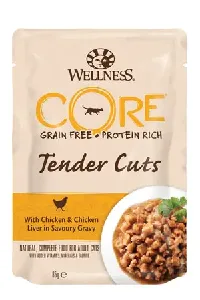 Wellness Core Tender Cuts Chicken/Chicken Liver Cat 85g (JBIC15F75)