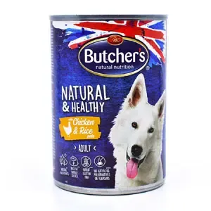 Butcher's N&H DOG chicken & rice PATE 390g (JBIE6C3A7)