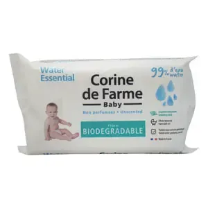 CORINE DE FARME WATER ESSENTIAL BABY WIPES 56’S - CDF0081628 (JBIF16532)