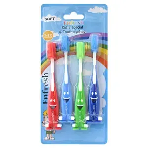 Enfresh Kid's Special Toothbrushes 4pk w/Cap - EFS00EF959 (JBI69E387)